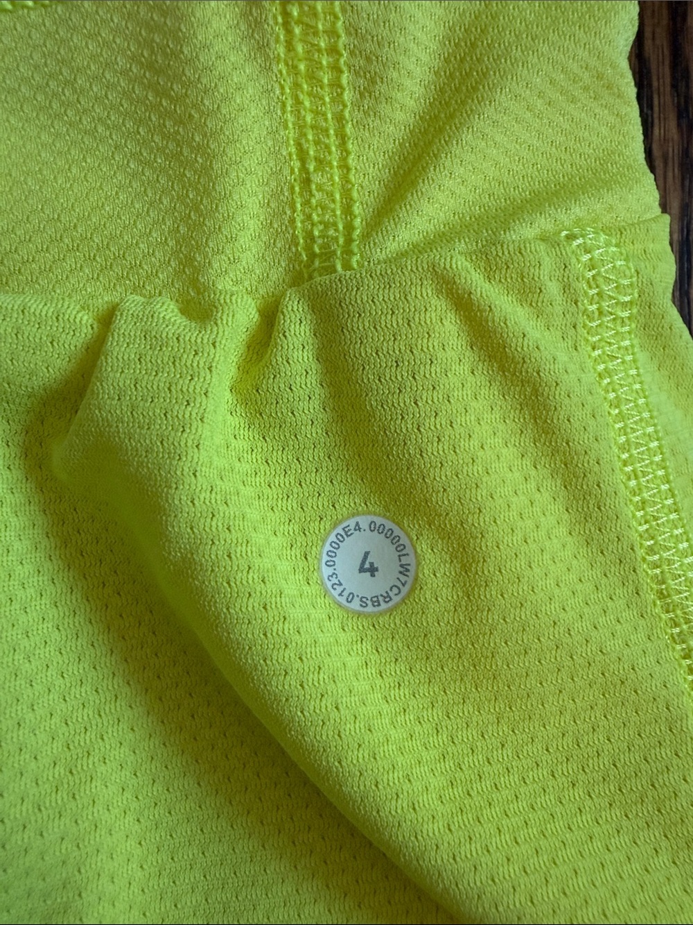 Lululemon Electric Yellow Fast and Free Reflective High-Rise Classic-Fit 3” 4 - Picture 10 of 14